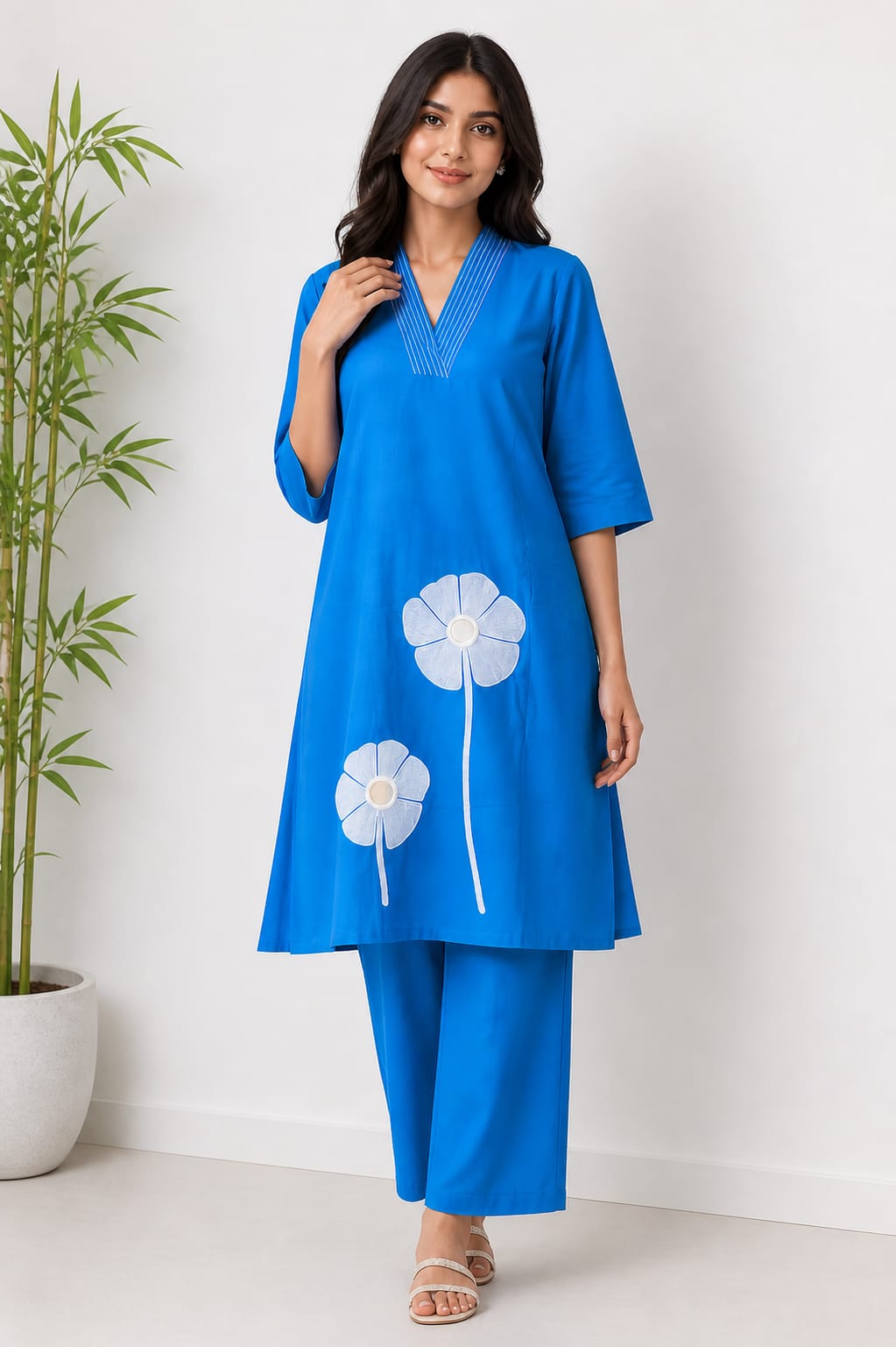 Petal Wave Cotton Co-ord Set