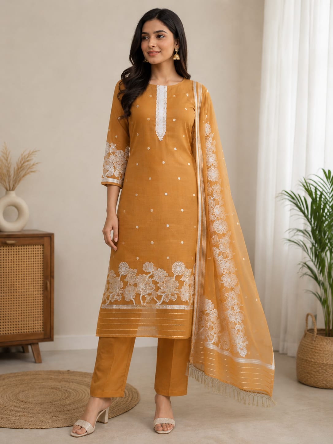 Mustard Yellow Kurta Set